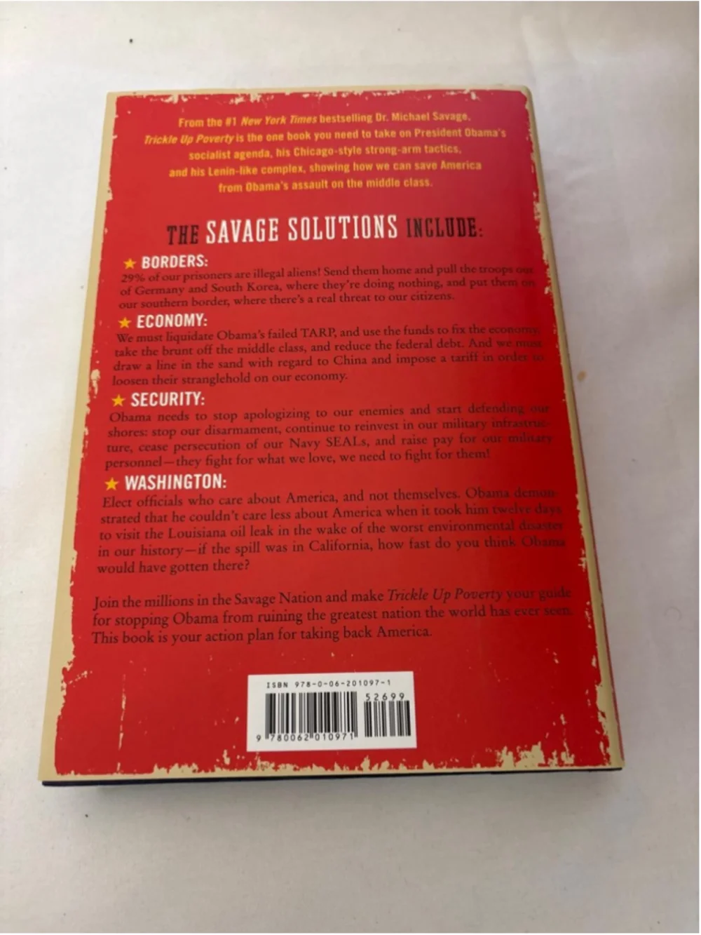 William Morrow Trickle Up Poverty Book One Size Red White #E32